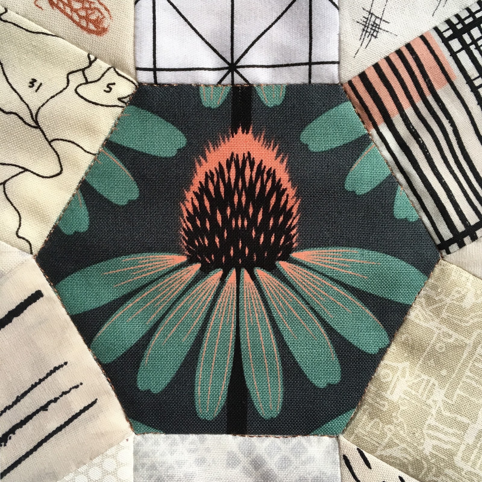 Fussy Cutters Club We Are All Connected mini quilt / CHARM ABOUT YOU