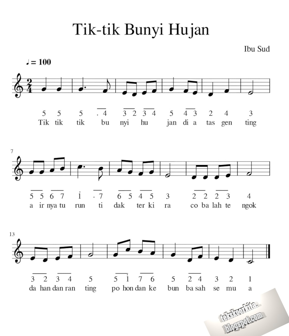 Video Lagu Tik Tik Bunyi Hujan Enak