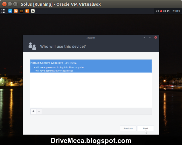 DriveMeca instalando Solus paso a paso