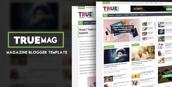 True Mag Responsive Magazine Blogger Template