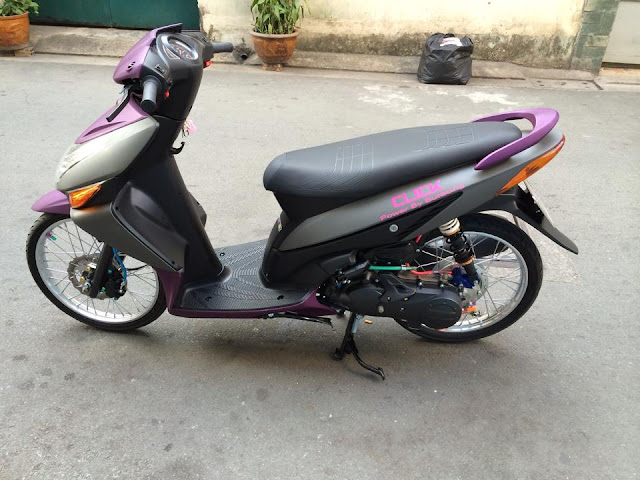 Sơn xe Click màu tím nhám Lamborghini