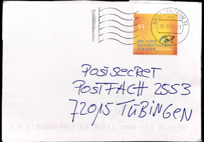 PostSecret auf Deutsch, Postfach 2553, 72015 Tübingen, Germany