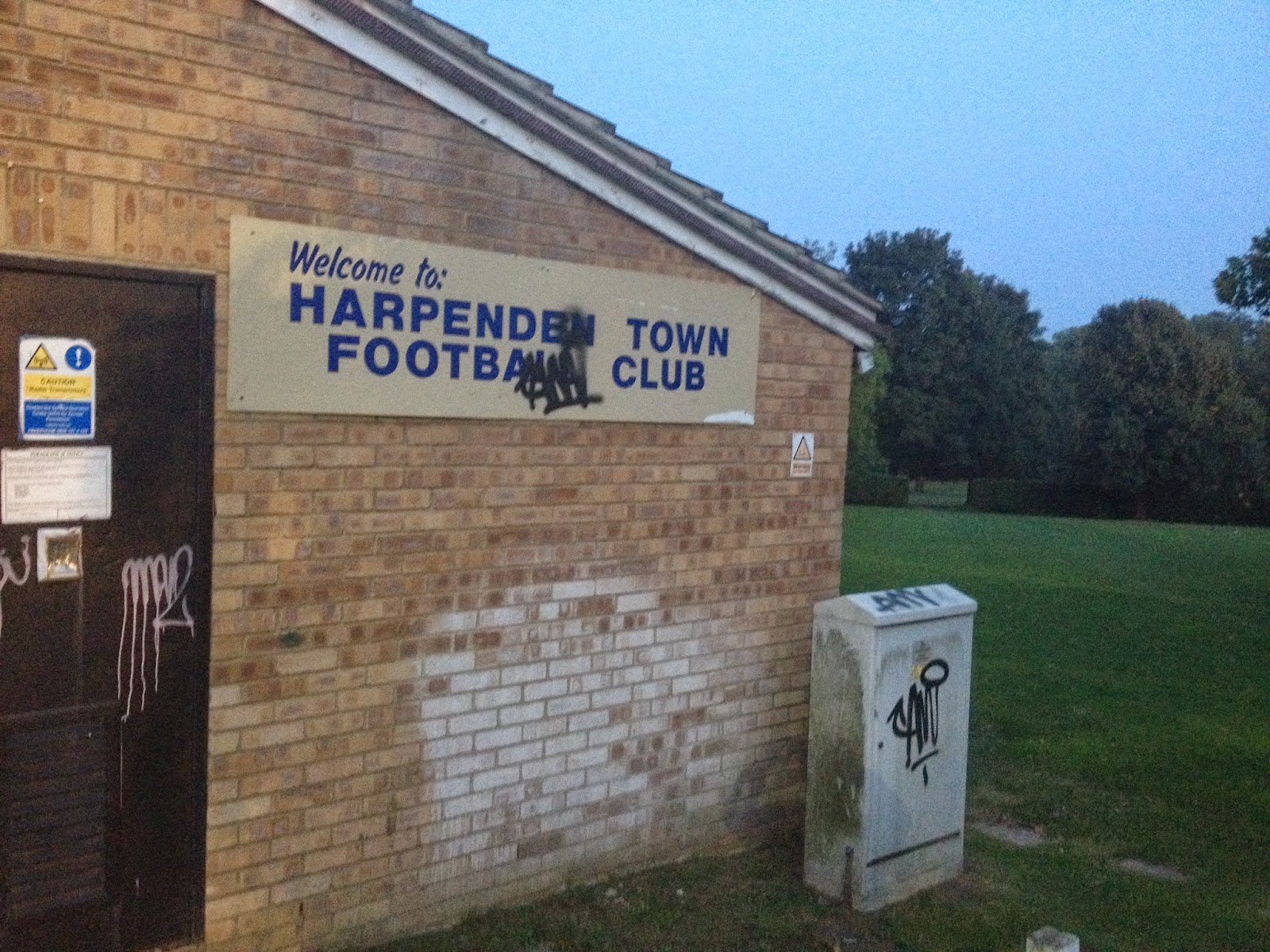 Football Grounds visited by Richard Bysouth Harpenden Town FC