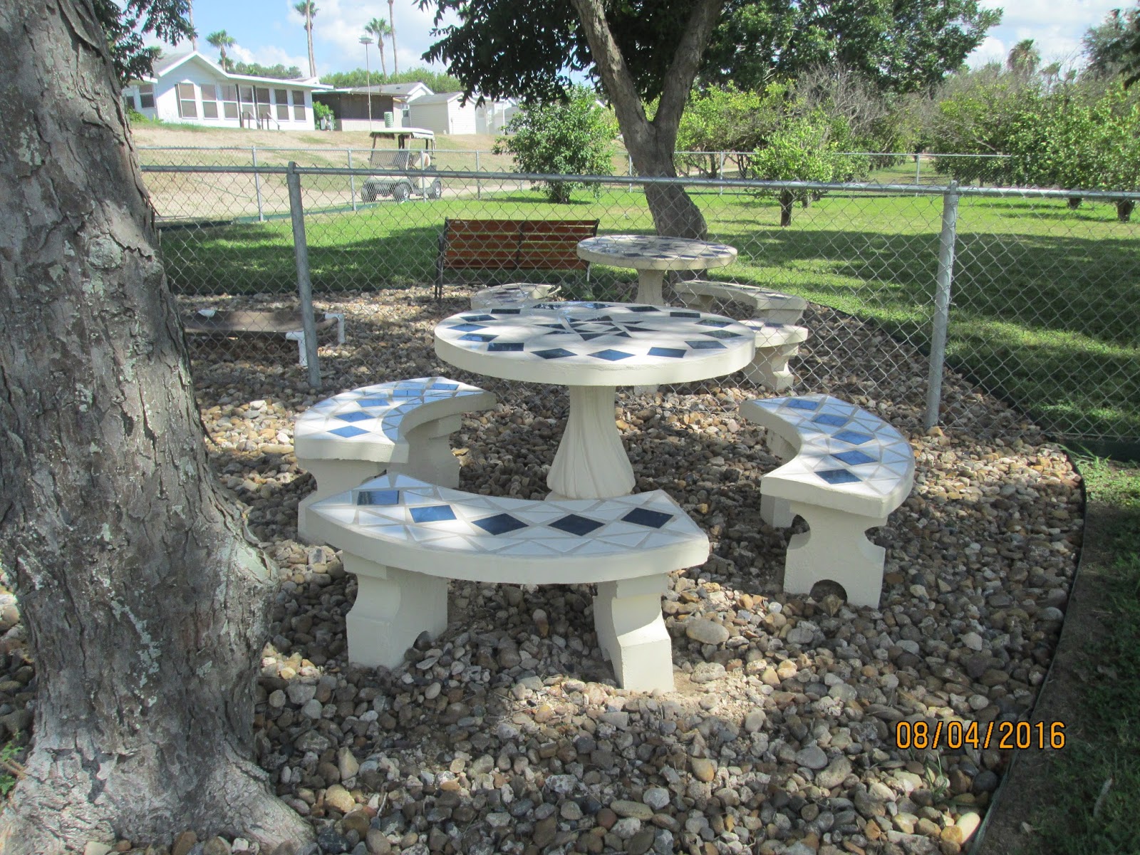 Rio Bravo Subdivision POA New Concrete Table Added to Dog Park