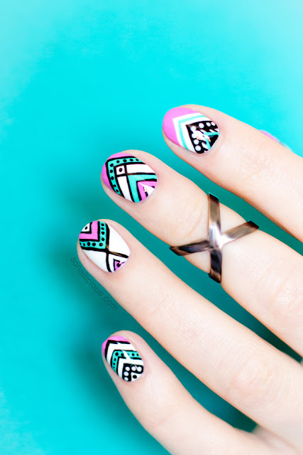 Perfect Summer Nail Designs 2018 , Aztec Summer Nail for