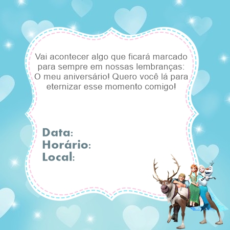 oliveira fashionando convites frozen para imprimir