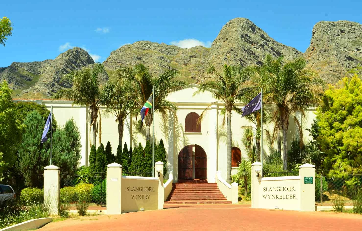 . Blending wine at Slanghoek Cellar