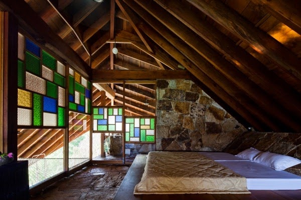 Spa resort “The Tent” is built on a steep slope