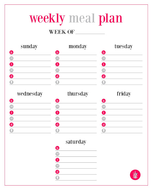 Meal Plan + Shopping List FREE Printables | All Kinds of Yumm