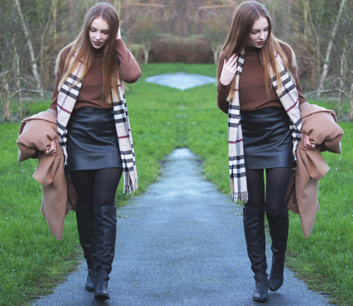 outfits with burberry scarf