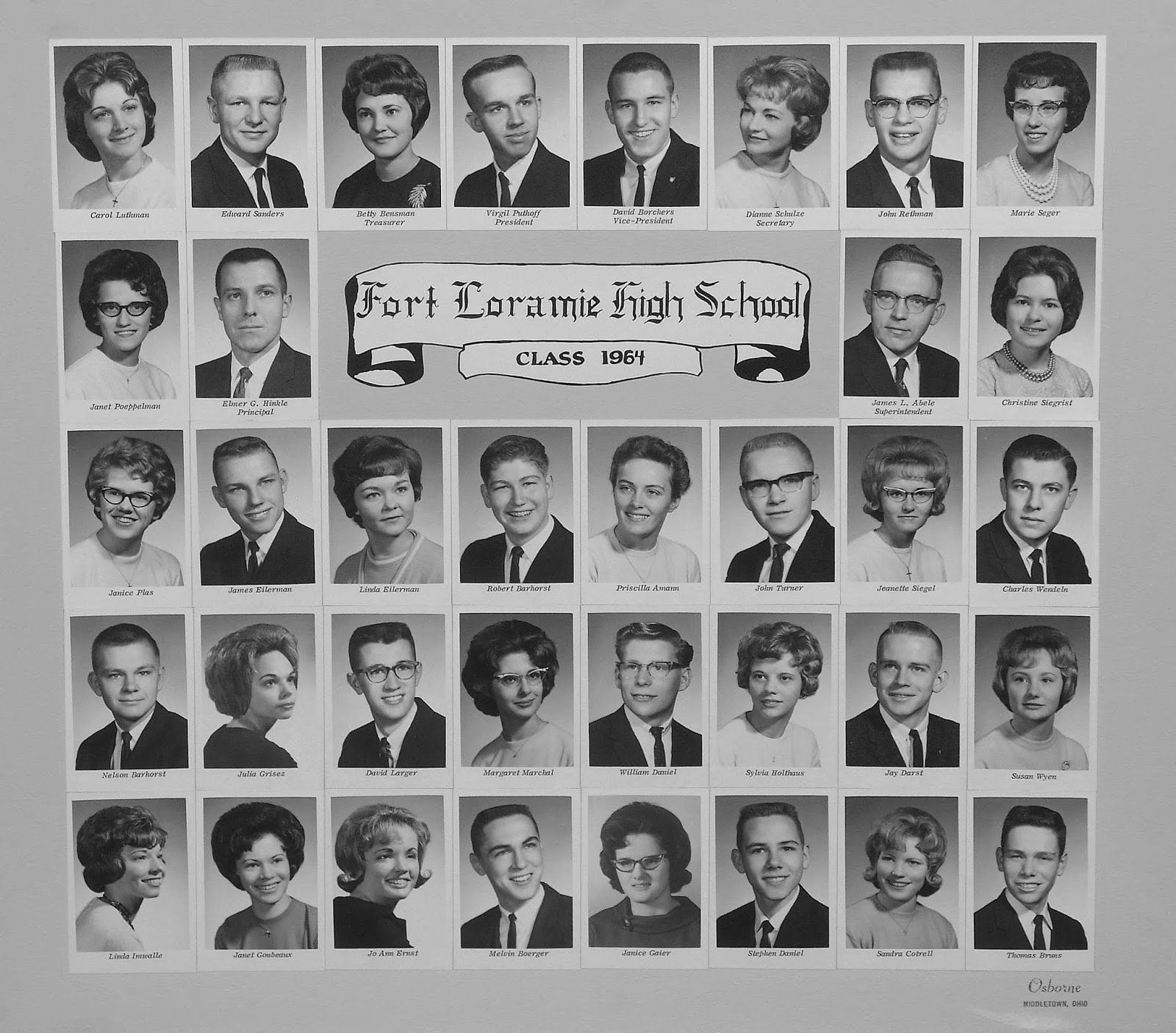 Boerger Pictorial History Ft. Loramie Class Composites 19601969