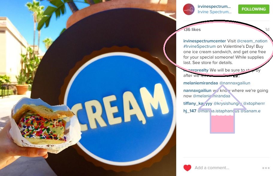 BOGO FREE ICE CREAM SANDWICHES FOR VALENTINE'S DAY CREAM IRVINE