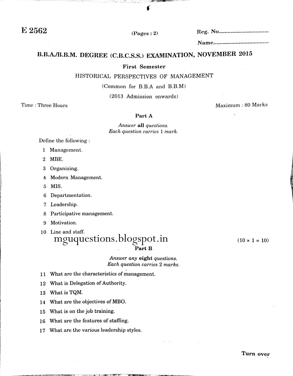 Degree essays