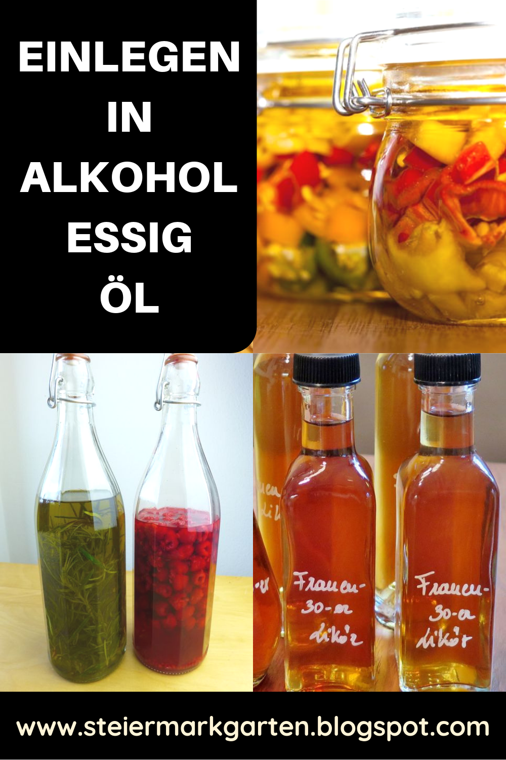 Einlegen In Alkohol Essig Oder Öl Ernte Konservieren Und Haltbar