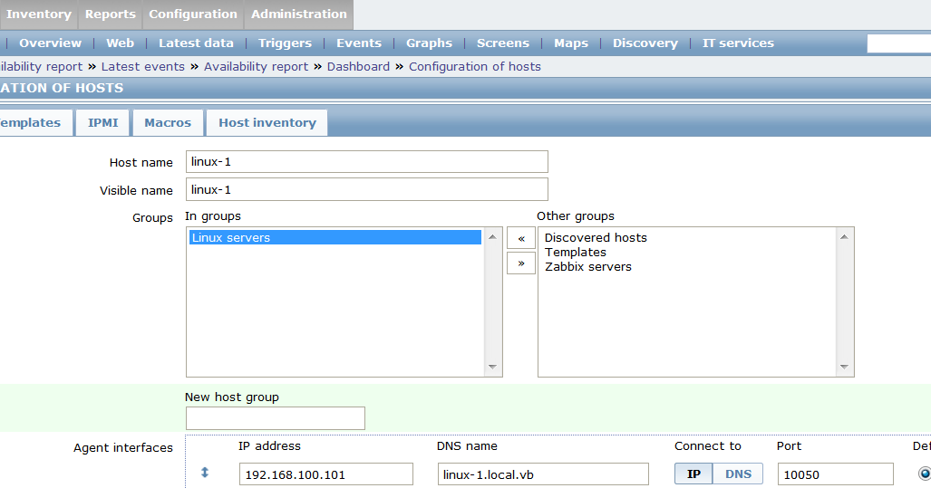 Agent hostname. Zabbix linux. system agent configuration.