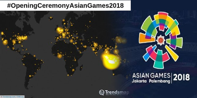 1 juta orang di Twitter ramai gaungkan pembukaan Asian Games 2018