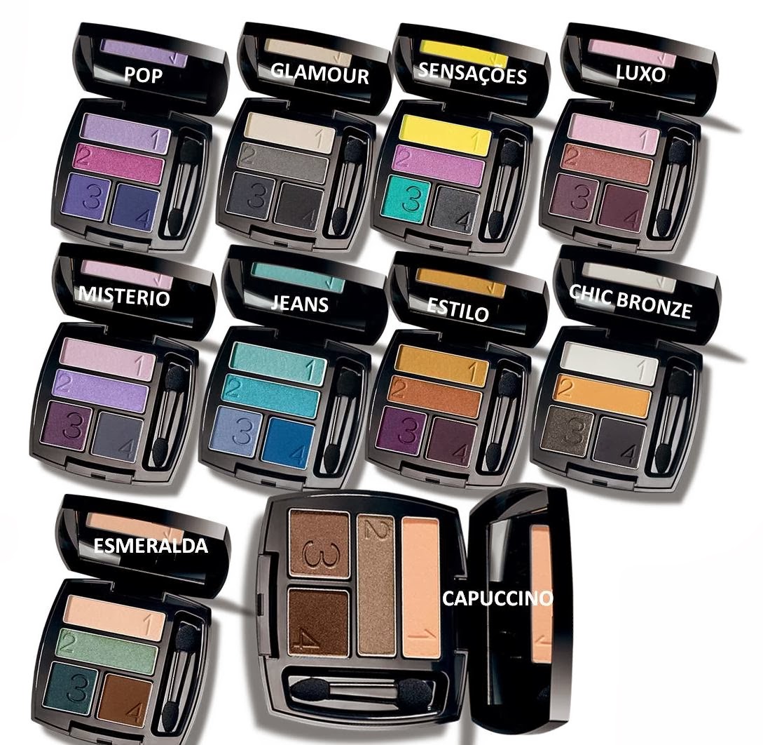 Rito Feminino Quarteto de sombras Ultra Color Avon Coleção Cappuccino