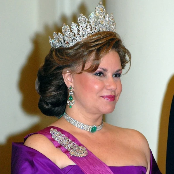 Luxembourg's Grand Duchess Maria Teresa celebrates her 60th birthday on Tuesday. Maria Teresa, Grand Duchess of Luxembourg, diamond, tiara, earrings, diamond baracelet, diamond, rings, jewelery, wedding dress