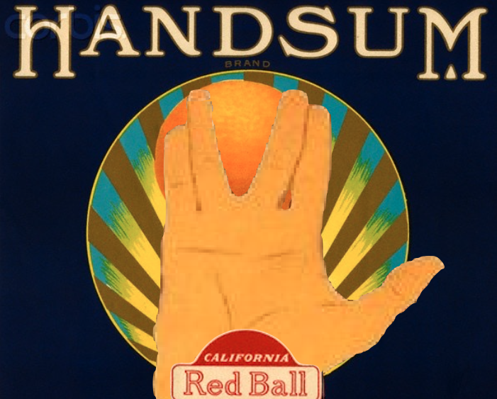 L Astronave Star Trek Orange Crate Art