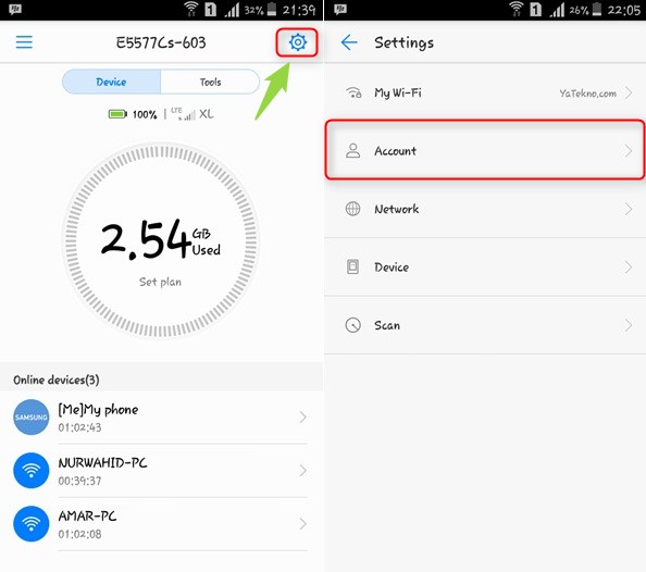 administrator login huawei hilink