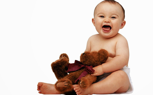 10927-Cute Baby With Teddy Bear HD Wallpaperz
