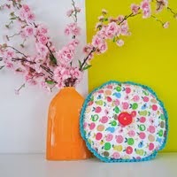 Round Cushion Crochet Edge