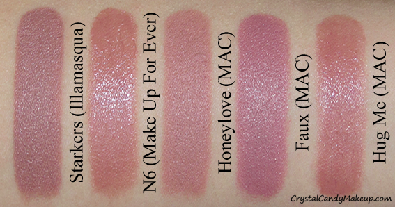 Illamasqua Glamore Nude Lipsticks In Rosepout And Starkers Crystalcandy Makeup Blog Review Swatches