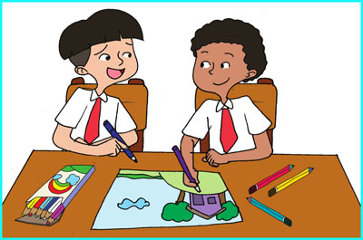 Langkah-Langkah Membuat Gambar Cerita - ZONA BELAJAR SEKOLAH DASAR