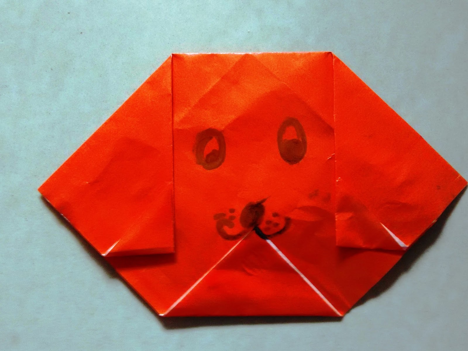 Preschool Art and Craft Dog Face from Paper craft