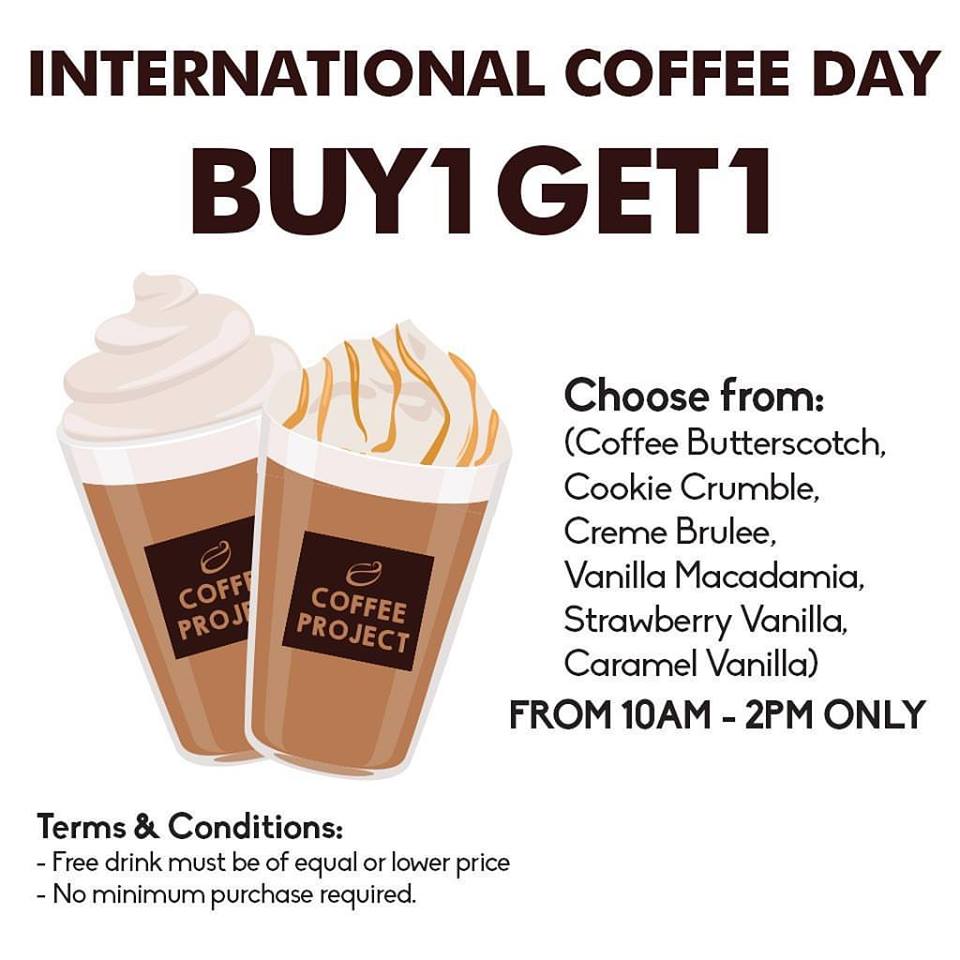 Manila Shopper Coffee Project National Coffee Day Promo Oct 1 2017