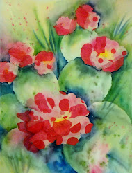 cactus watercolor flowers collage bloom painting tissue paper tutorial using heart paint glue painted