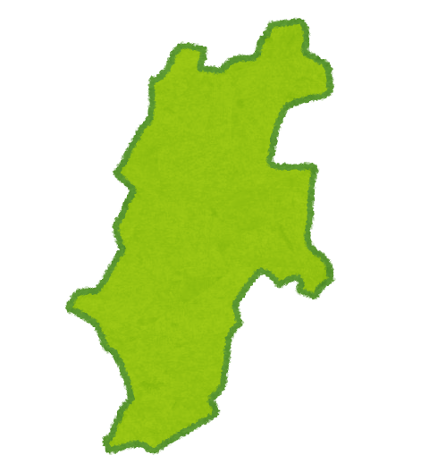 中部地方9県の地図のイラスト 都道府県 かわいいフリー素材集 いらすとや