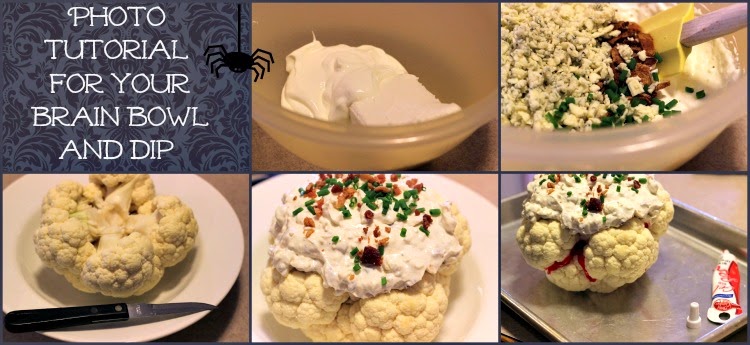 Photo Tutorial for your Brain Bowl and Dip #SpookySnacks #shop