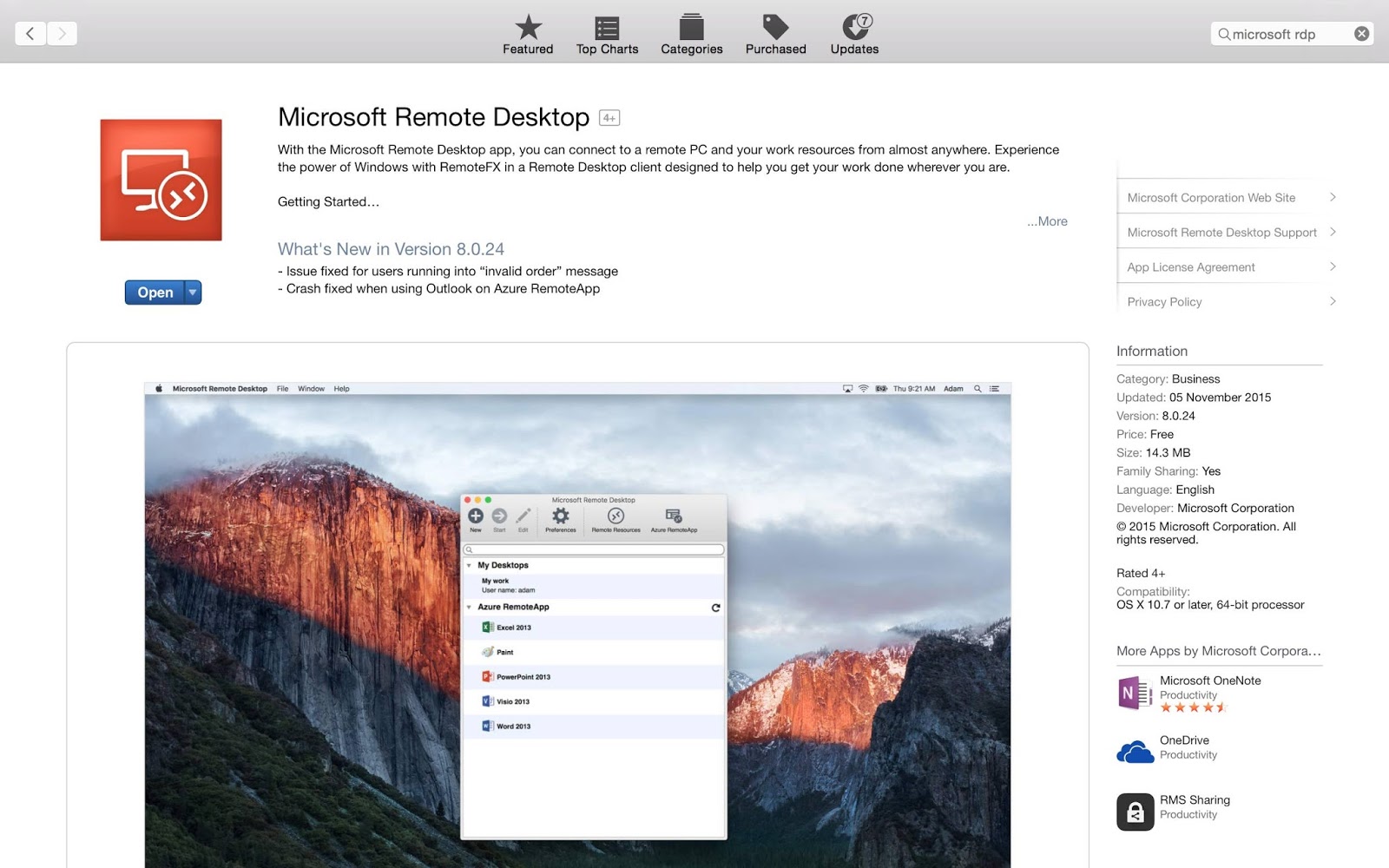 MS Remote desktop для Mac