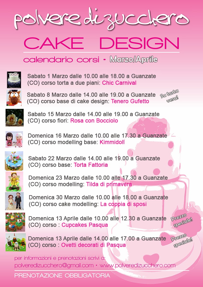 corsi di cake design: torte, biscotti, cupcakes, modelling, fiori di zucchero l'arte della decorazione