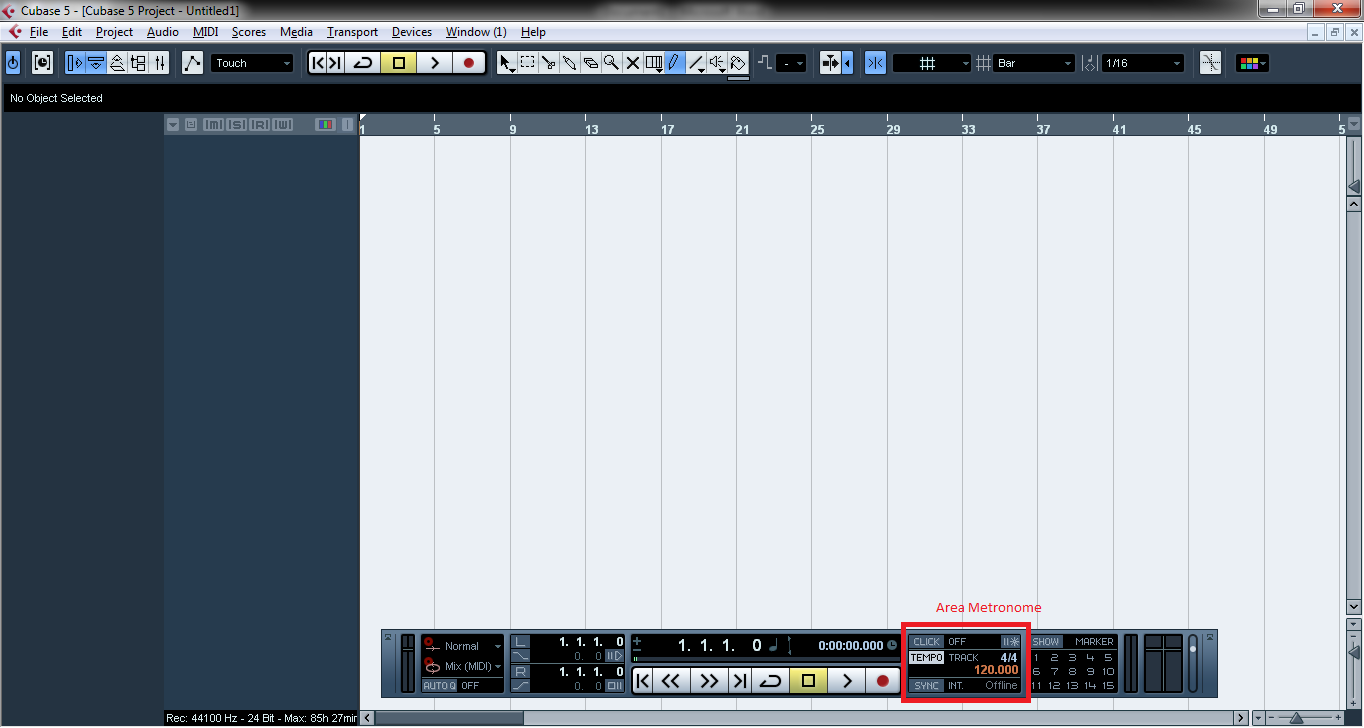 danimonius Cara mengatur metronome di Cubase 5