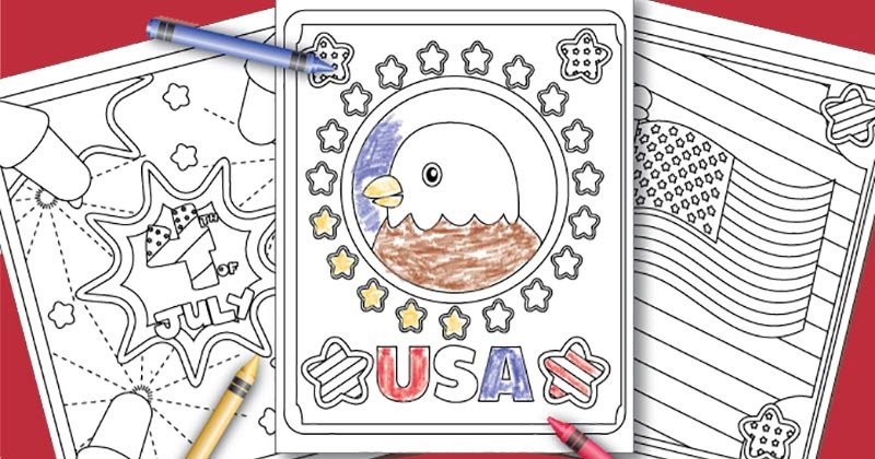 Free Printable July 4th Coloring Pages for Kids | Sunny Day Family