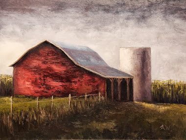 "Red barn" 12x16