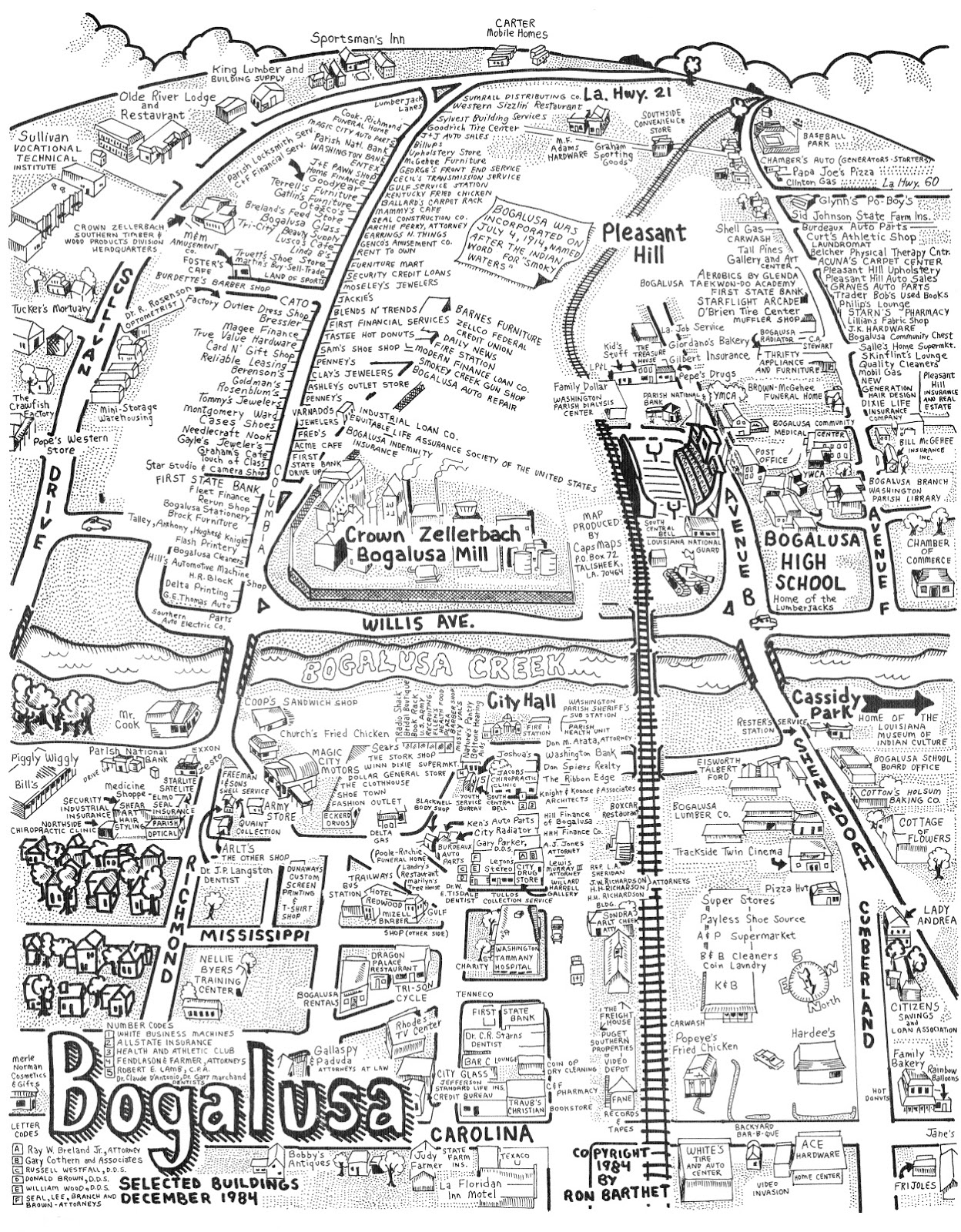 The Barthet Gallery The Bogalusa Map 1984