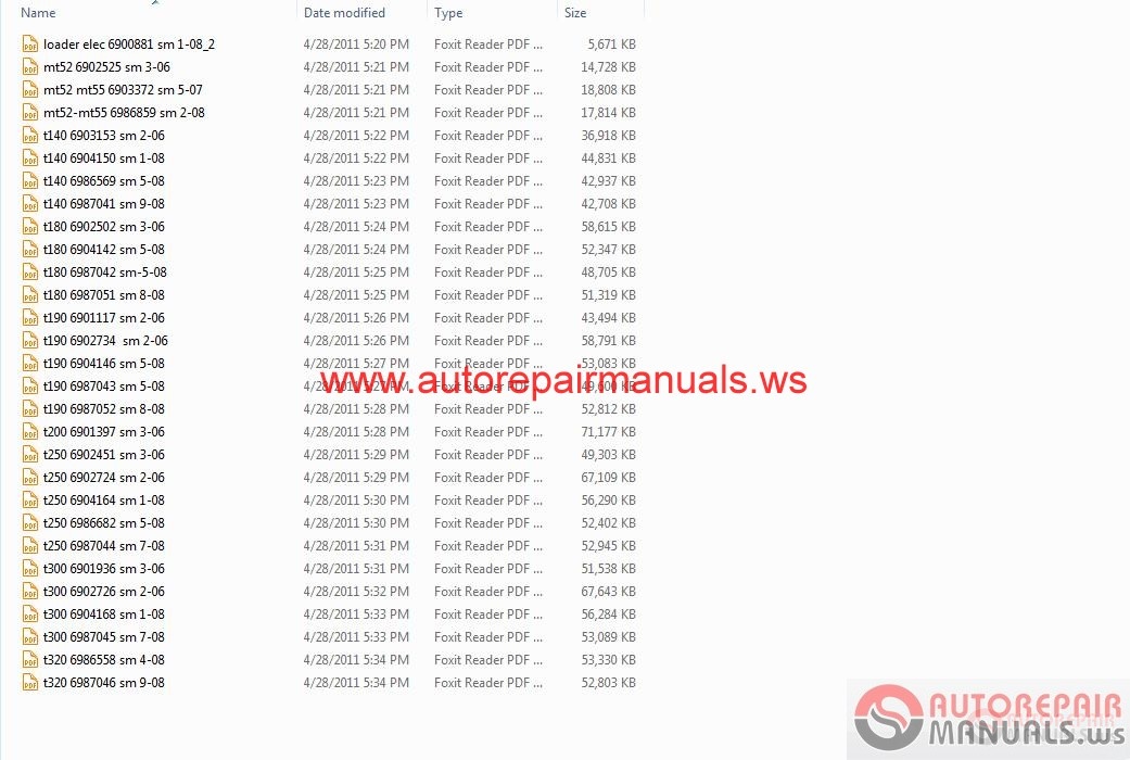 Free Auto Repair Manual : Bobcat Full Set Service Manual