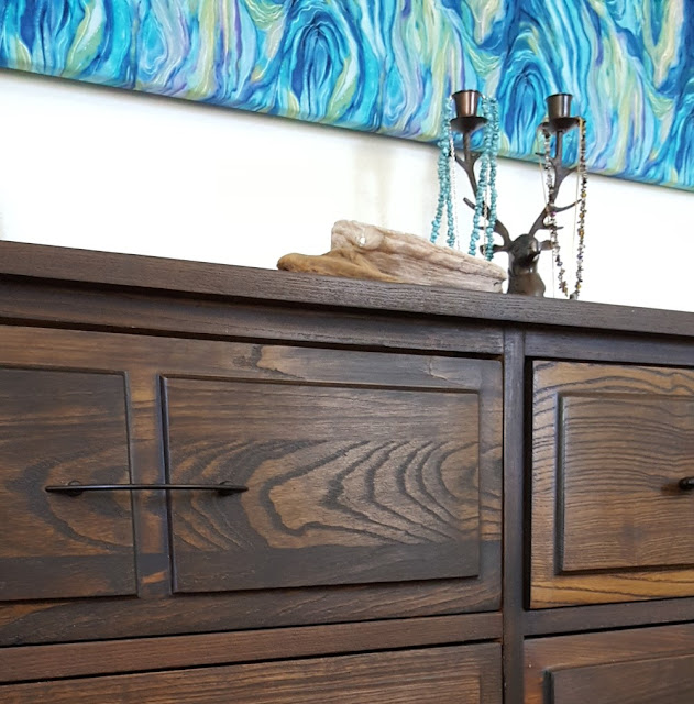 Modern Dresser Rehab refinshed oak dresser