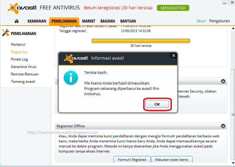 Cara Register Avast Free Menjadi Pro MR85 Computer Solution