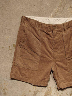 Engineered Garments "Fatigue Short in Khaki 14W Corduroy"