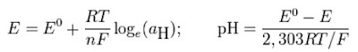 dimana pH didefinisikan sebagai minus logaritma dari aktivitas ion hidrogen dalam larutan Pengertian pH