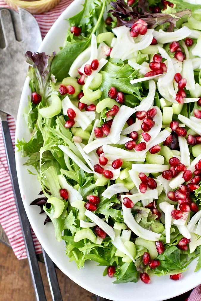 Fennel, Pomegranate, and Arugula Salad Karen's Kitchen Stories
