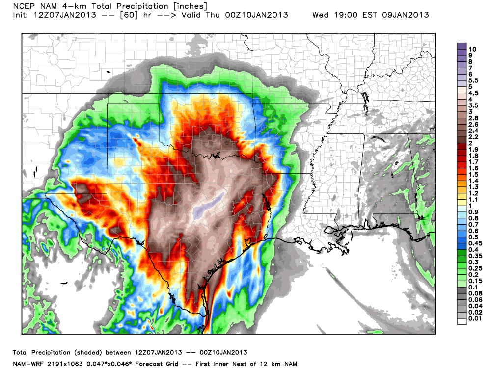 The Original Weather Blog Update On Texas Rainfall Totals