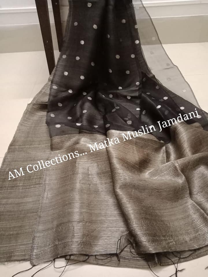 Handloom Mark Certified Pure Matka Muslin Jamdani Saree With Blouse Piece  Multicoloured Ball Motif Matka Muslin Sarees for Women - Etsy
