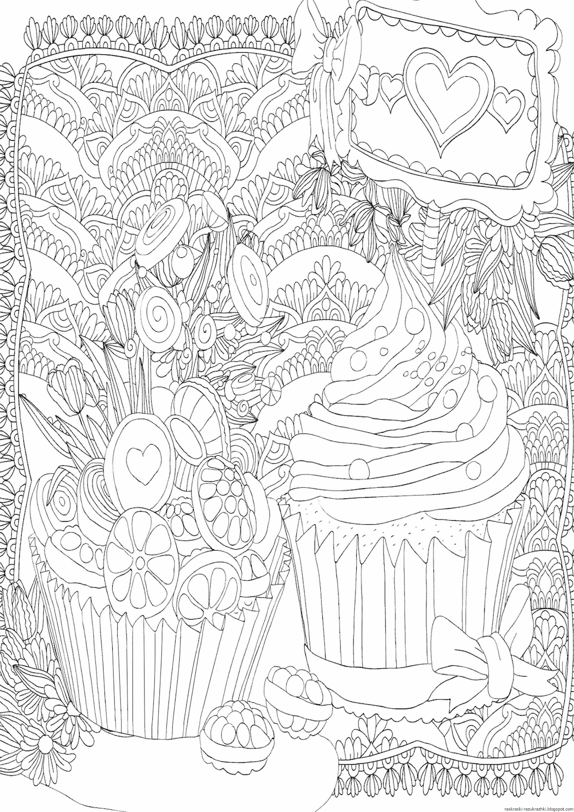 Раскраски Антистресс Для Девочек Распечатать А4