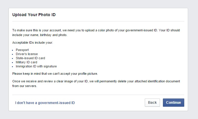 Get Back Facebook Account With Id Card