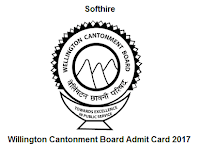 wellington Cantonment Board Admit Card
